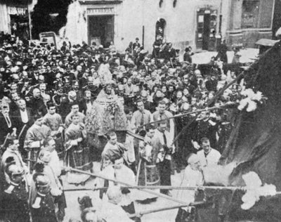 Día de San Enero en Nápoles, Italia, ilustración de The King, 25 de mayo de 1901 de English Photographer